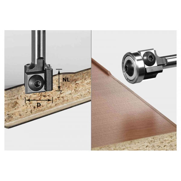 Фреза пригоночная со сменными ножами FESTOOL HW S8 D19 12x12 KL OFK