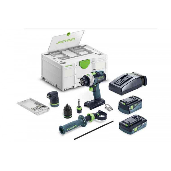 Дрель-шуруповерт ударная аккумуляторная FESTOOL QUADRIVE TPC 18/4 5,0/4,0 I-Set/XL-SCA