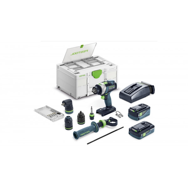 Аккумуляторная ударная дрель-шуруповёрт Festool TPC 18/4 5,0/4,0 I-Set/XL QUADRIVE 