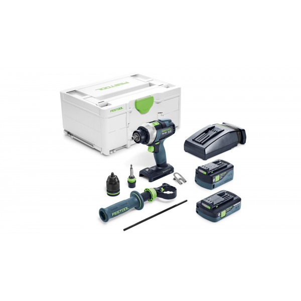 Аккумуляторная дрель-шуруповёрт Festool TDC 18/4 5,0/4,0 I-Plus QUADRIVE